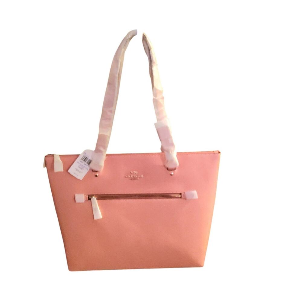 NEW COACH GALLERY TOTE BAG CROSSGRAIN LEATHER PURSE IN CANDY PINK BEAUTIFUL GIFT